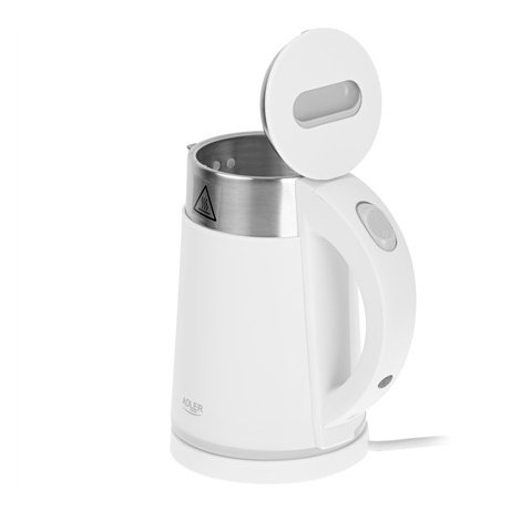 Adler | Kettle | AD 1372 | Electric | 800 W | 0.6 L | Plastic/Stainless steel | 360° rotational base | White - 4